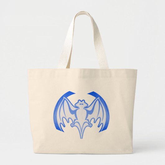 Bat Blue Inv MUSEUM Zazzle Geschenke Jumbo Stoffbeutel (Vorne)