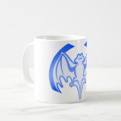 Bat Blue Inv MUSEUM Zazzle Geschenke Kaffeetasse (Vorderseite Links)