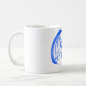 Bat Blue Inv MUSEUM Zazzle Geschenke Kaffeetasse (Links)