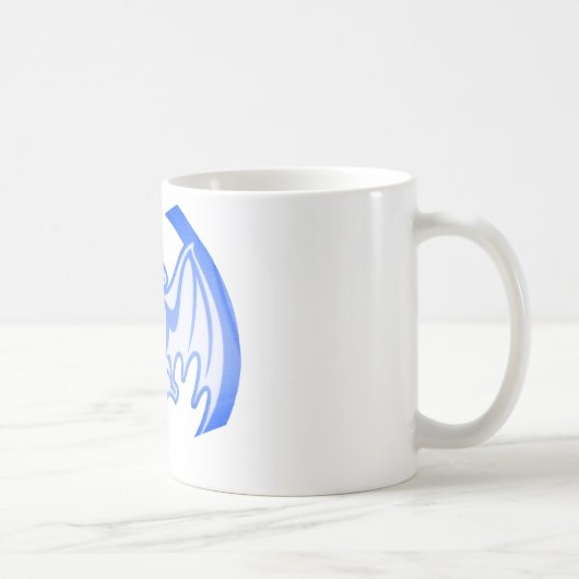Bat Blue Inv MUSEUM Zazzle Geschenke Kaffeetasse (Rechts)