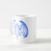 Bat Blue Inv MUSEUM Zazzle Geschenke Kaffeetasse (Vorderseite Links)