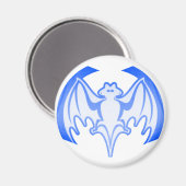Bat Blue Inv MUSEUM Zazzle Geschenke Magnet (Vorderseite/Rückseite)
