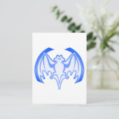 Bat Blue Inv MUSEUM Zazzle Geschenke Postkarte (Stehend Vorderseite)