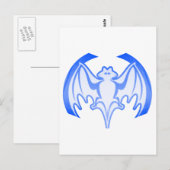 Bat Blue Inv MUSEUM Zazzle Geschenke Postkarte (Vorne/Hinten)