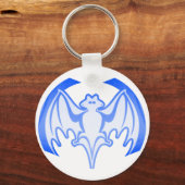 Bat Blue Inv MUSEUM Zazzle Geschenke Schlüsselanhänger (Vorderseite)