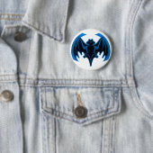 Bat Blue The MUSEUM Zazzle Geschenke Button (Beispiel)