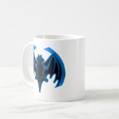 Bat Blue The MUSEUM Zazzle Geschenke Kaffeetasse (Vorderseite Links)