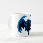 Bat Blue The MUSEUM Zazzle Geschenke Kaffeetasse (Vorderseite Links)