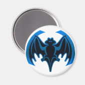 Bat Blue The MUSEUM Zazzle Geschenke Magnet (Vorderseite/Rückseite)