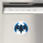 Bat Blue The MUSEUM Zazzle Geschenke Magnet (In Situ (Geschirrspüler))