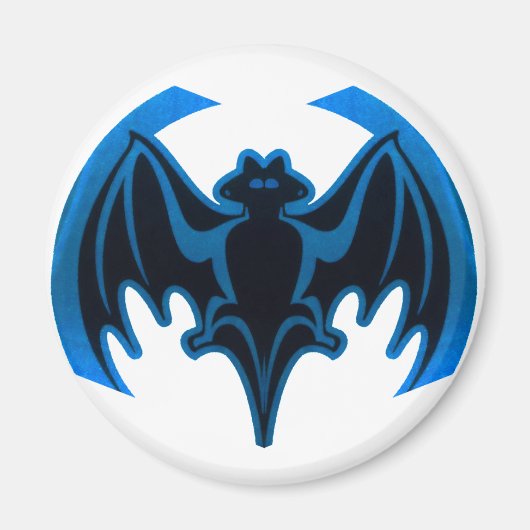 Bat Blue The MUSEUM Zazzle Geschenke Magnet (Vorne)