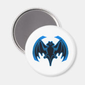 Bat Blue The MUSEUM Zazzle Geschenke Magnet (Vorderseite/Rückseite)