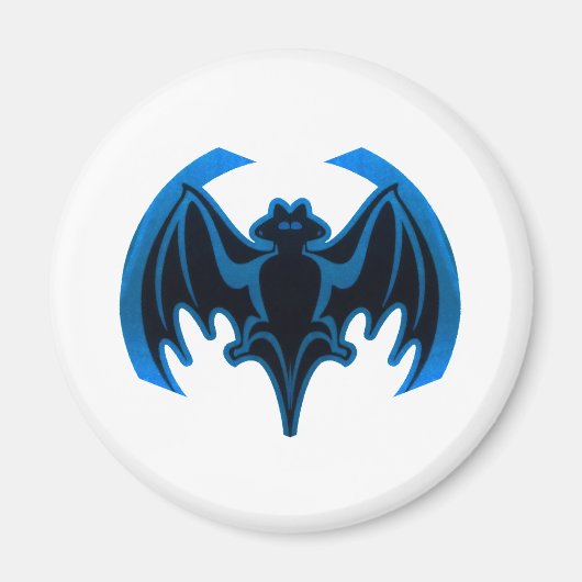 Bat Blue The MUSEUM Zazzle Geschenke Magnet (Vorne)