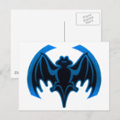 Bat Blue The MUSEUM Zazzle Geschenke Postkarte (Vorne/Hinten)