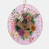 Bat-Blume Botanisch-florale Keramik Ornament (Links)