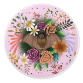 Bat-Blume Botanisch-florale Keramikknauf (Vorderseite)