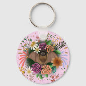 Bat-Blume Botanisch-florale Schlüsselanhänger (Vorderseite)