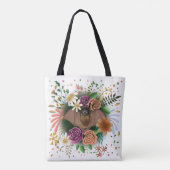 Bat-Blume Botanisch-florale Tasche (Rückseite)