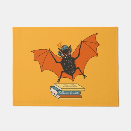 Bat Book Lover Funny Halloween Fußmatte (Vorderseite)
