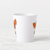 Bat Book Lover Funny Halloween Name Milchtasse (Vorderseite)