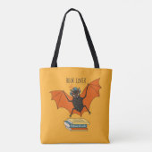 Bat Book Lover Funny Halloween Tasche (Rückseite)