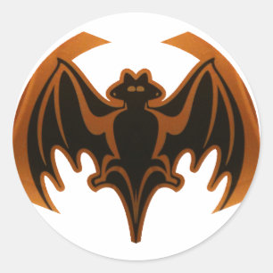 Bat Brown The MUSEUM Zazzle Geschenke Runder Aufkleber