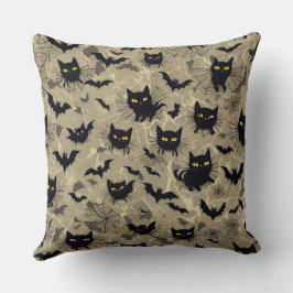 Bat Cat Design Kissen
