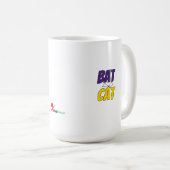 Bat Cat | Funny Halloween Pet Design Kaffeetasse (VorderseiteRechts)