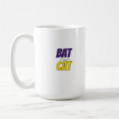 Bat Cat | Funny Halloween Pet Design Kaffeetasse (Links)