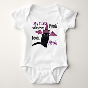 Bat Cat Mein 1. Halloween Custom Baby Bodysuits