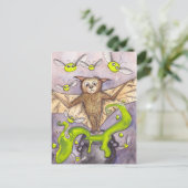 Bat & Cauldron Postkarte (Stehend Vorderseite)