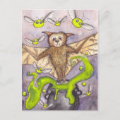 Bat & Cauldron Postkarte (Vorderseite)