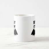 Bat Cave Coffeine Funny Halloween Kaffeetasse (Mittel)