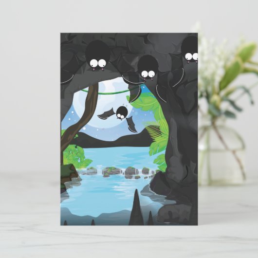 Bat Cave Einladung (Stehend Vorderseite)