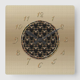 Bat Chinese Symbol Quadratische Wanduhr