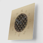 Bat Chinesisches Symbol Quadratische Wanduhr (Winkel)