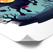 Bat Cow at Midnight Poster (Ecke)