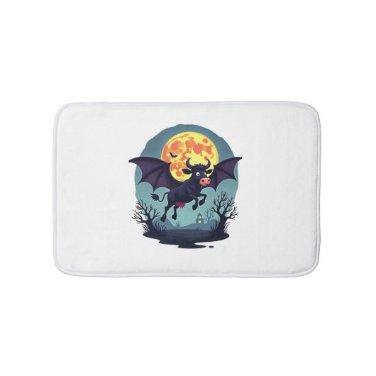 Bat Cow um Mitternacht Badematte (Vorderseite)