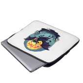 Bat Cow um Mitternacht Laptopschutzhülle (Vorne Knopf)