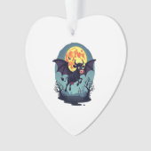 Bat Cow um Mitternacht Ornament (Vorderseite)