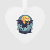 Bat Cow um Mitternacht Ornament (Vorderseite)