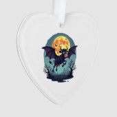 Bat Cow um Mitternacht Ornament (Vorderseite)