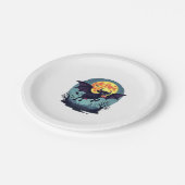 Bat Cow um Mitternacht Pappteller (Schrägansicht)