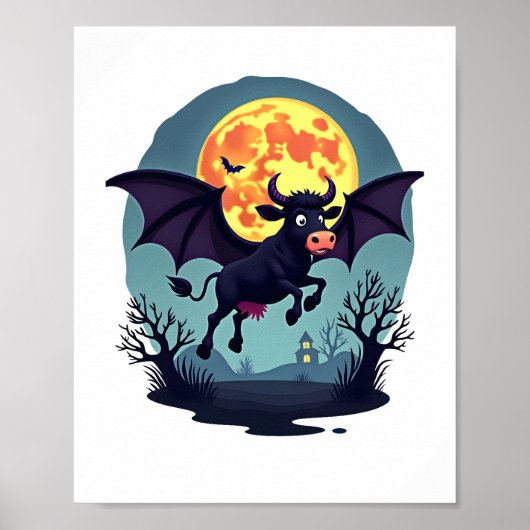 Bat Cow um Mitternacht Poster (Vorne)