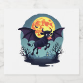 Bat Cow um Mitternacht Schaumweinetikett (Einzelnes Label)