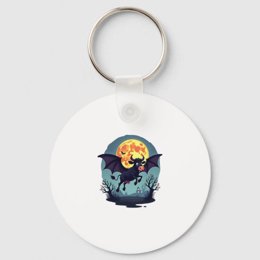 Bat Cow um Mitternacht Schlüsselanhänger (Vorderseite)