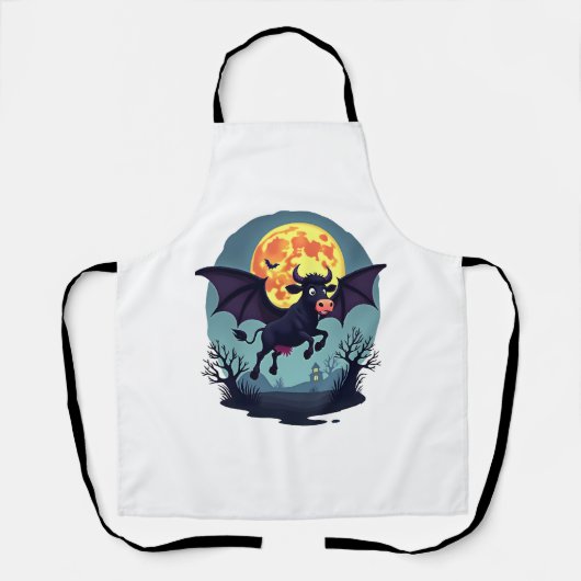 Bat Cow um Mitternacht Schürze (Vorderseite)