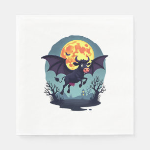 Bat Cow um Mitternacht Serviette