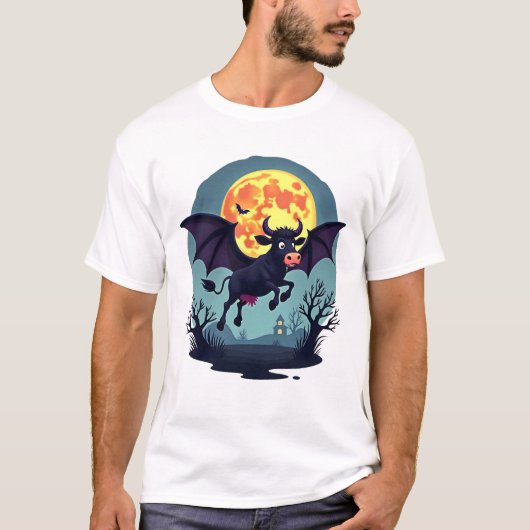 Bat Cow um Mitternacht T-Shirt (Vorderseite)