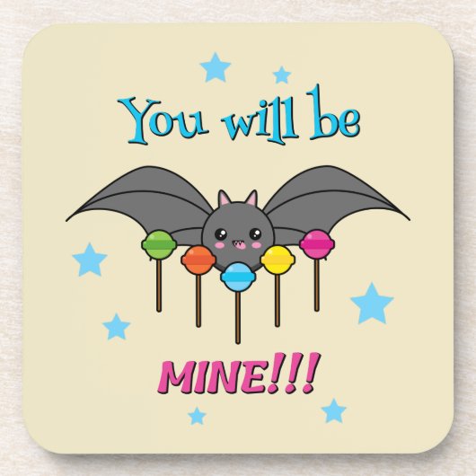 Bat Craving Lollipops - You Will Be Mine Getränkeuntersetzer (Vorderseite)